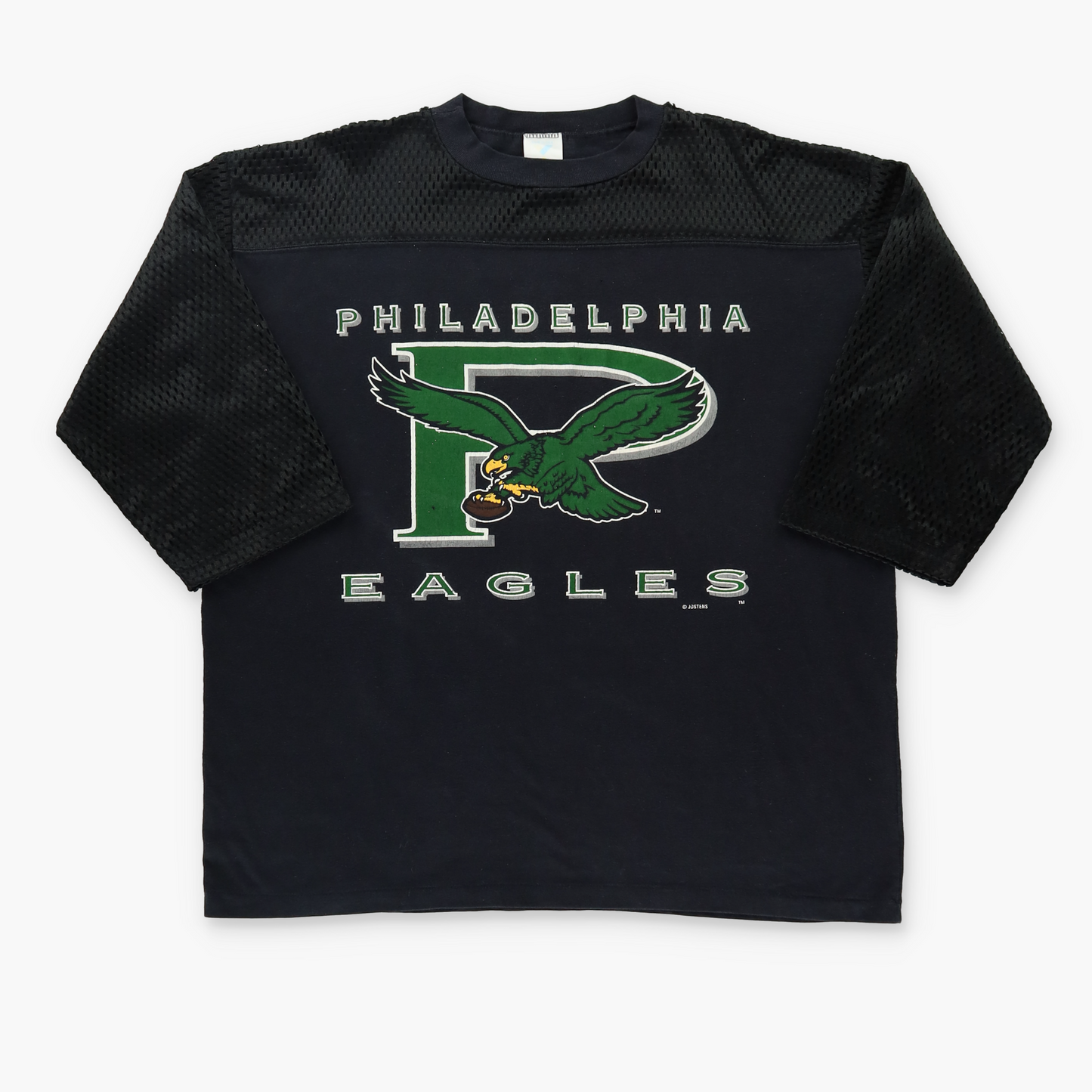 PHLADELPHIA EAGLES NFL Black & Green USA Made 3/4 Sleeve Jersey (XL)