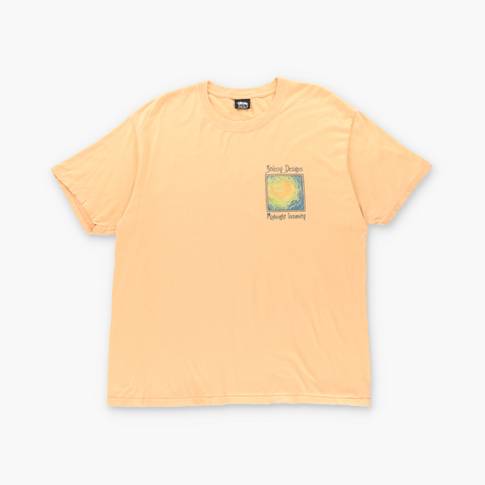 STUSSY Orange "Midnight Insanity" Van Gogh Starry Night Tee (L)