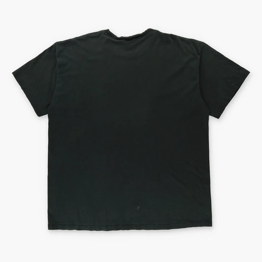 NIKE Embroidered Swoosh Logo Casual Black & White Tee USA Made (XXL) Vintage Sole Melbourne