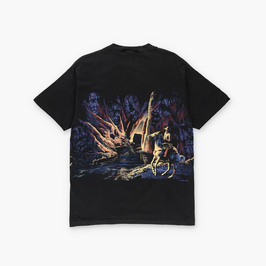 HABITAT Native American Valley & Cowboy Single Stitch Tee USA Made (M)