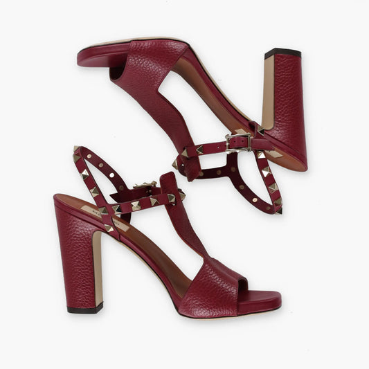 VALENTINO Rockstud Ankle Strap Italy Made Sandal Heels (38.5) Vintage Sole Melbourne