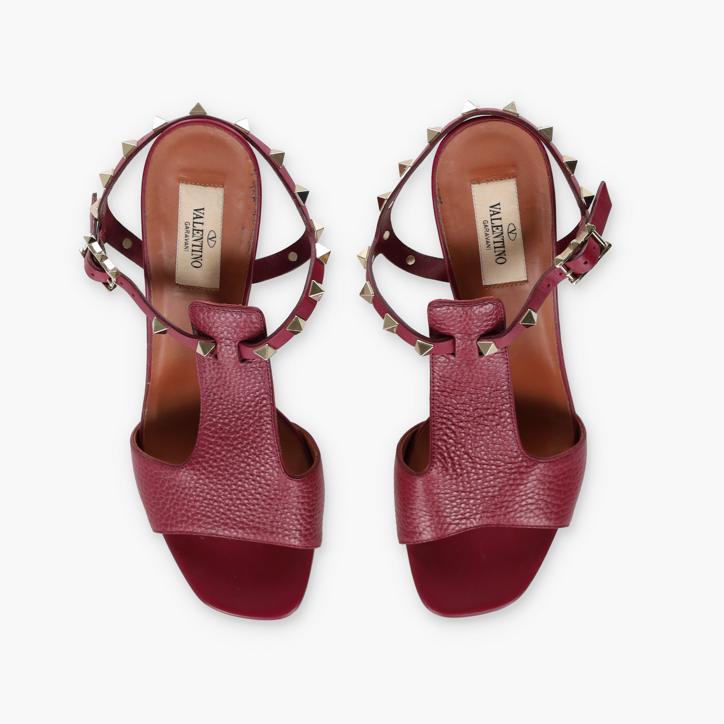 VALENTINO Rockstud Ankle Strap Italy Made Sandal Heels (38.5)