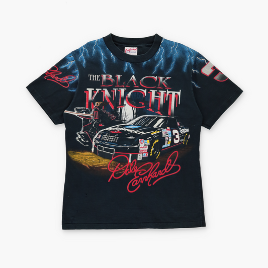 Dale Earnhardt USA Made "The Black Knight" Black Single Stitch NASCAR Tee (L)
