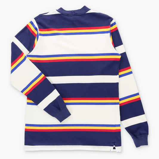 Vintage POLO RALPH LAUREN Multicolour Stripe & Embroidered Pony Logo USA Made Long Sleeve T-Shirt (L-XL TALL) ***COCO Vintage Sole Melbourne