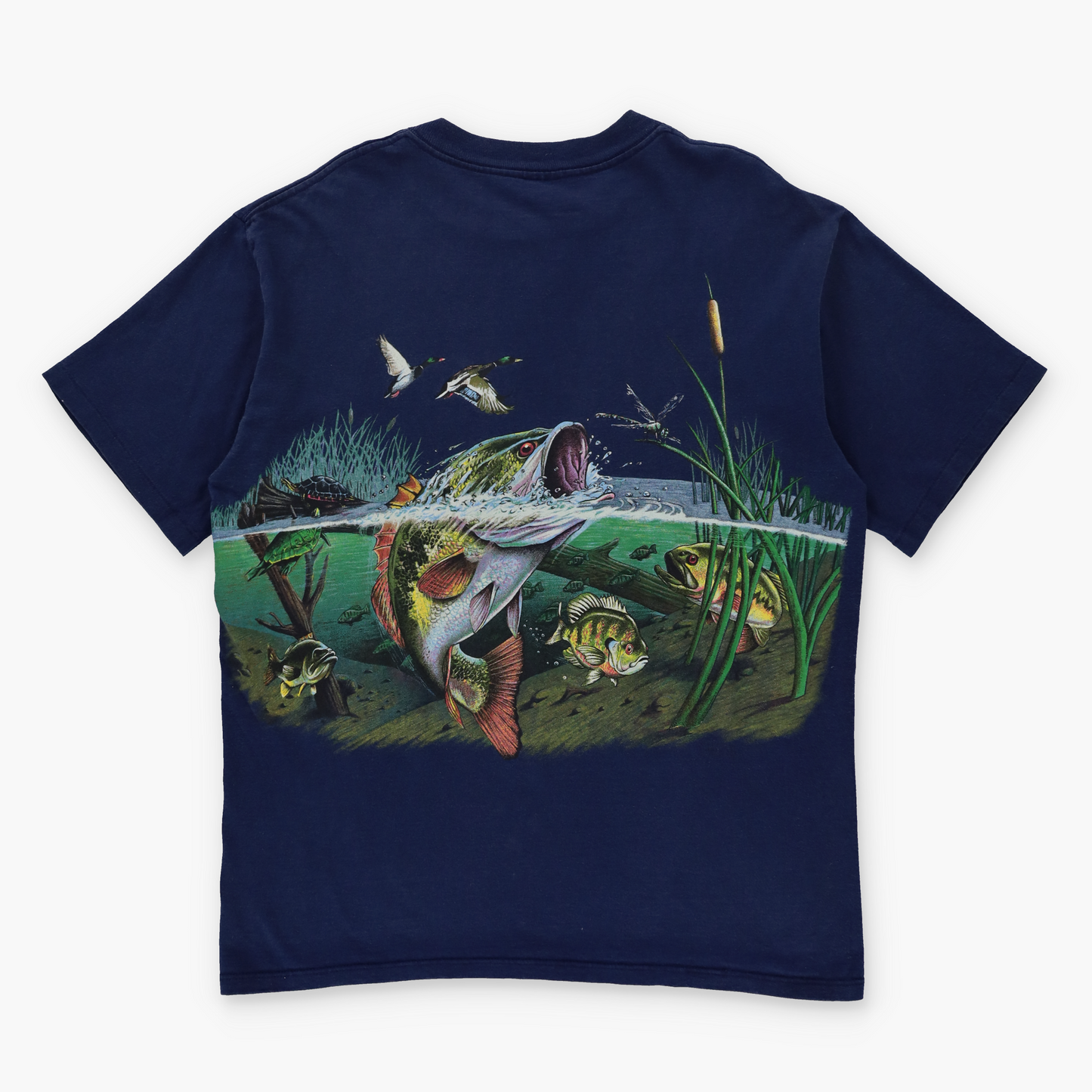 Trout Fishing USA Made "Colorado" Blue Double Sided T-Shirt (L)