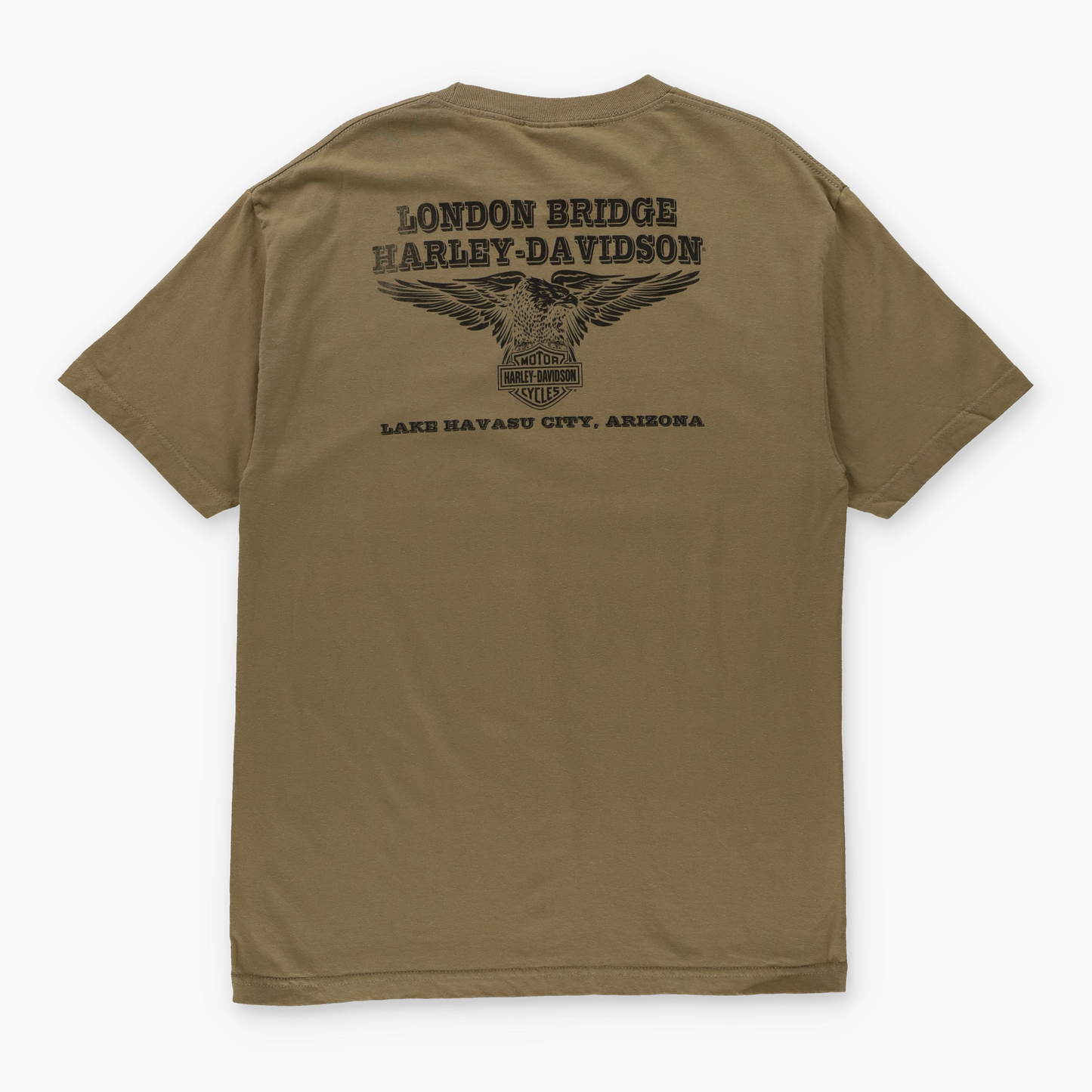 HARLEY DAVIDSON "World Class Motorcycles" Arizona Light Brown T-Shirt (L TALL)