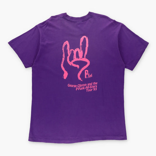 George Clinton P-Funk All-Stars Tour 1993 Single Stitch Purple Tee USA Made (XL) - Vintage Sole Melbourne