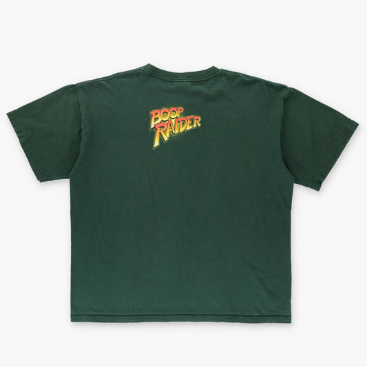 BETTY BOOP Y2K 'Boop Raider' Jungle Adventure Green T Shirt (XL) - Vintage Sole Melbourne