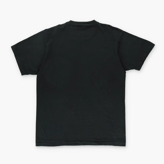 49ERS Joe Montana 'Unstoppable' Single Stitch NFL Black Football T Shirt (XL) - Vintage Sole Melbourne