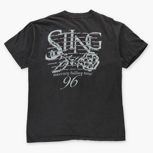 Vintage 1996 Sting 'Mercury Falling' Tour Black USA Made Double Sided Band Tee (L) - Vintage Sole Melbourne
