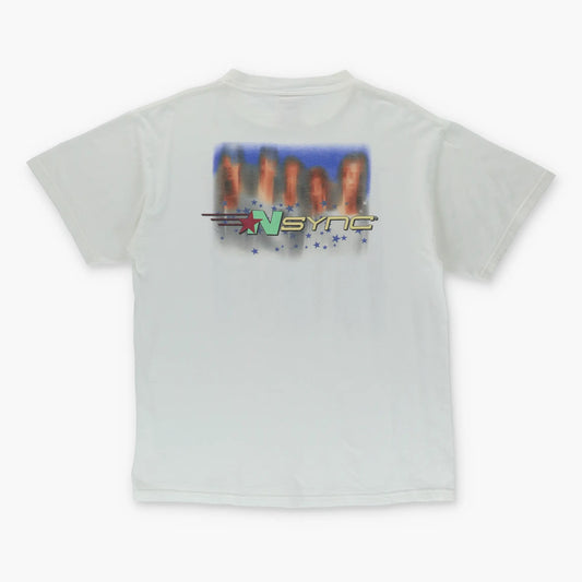 NSYNC Y2K Double Sided Boy Band Music Band White Tee (L) Vintage Sole Melbourne