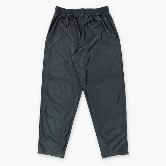 NIKE Black & Silver Embroidered Swoosh Logo Tear Away Track Pants (XXL) Vintage Sole Melbourne