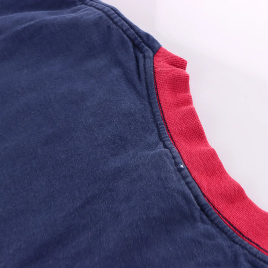 NIKE Red & Blue Swoosh Logo Kansas Varsity Ringer Tee (M) Vintage Sole Melbourne