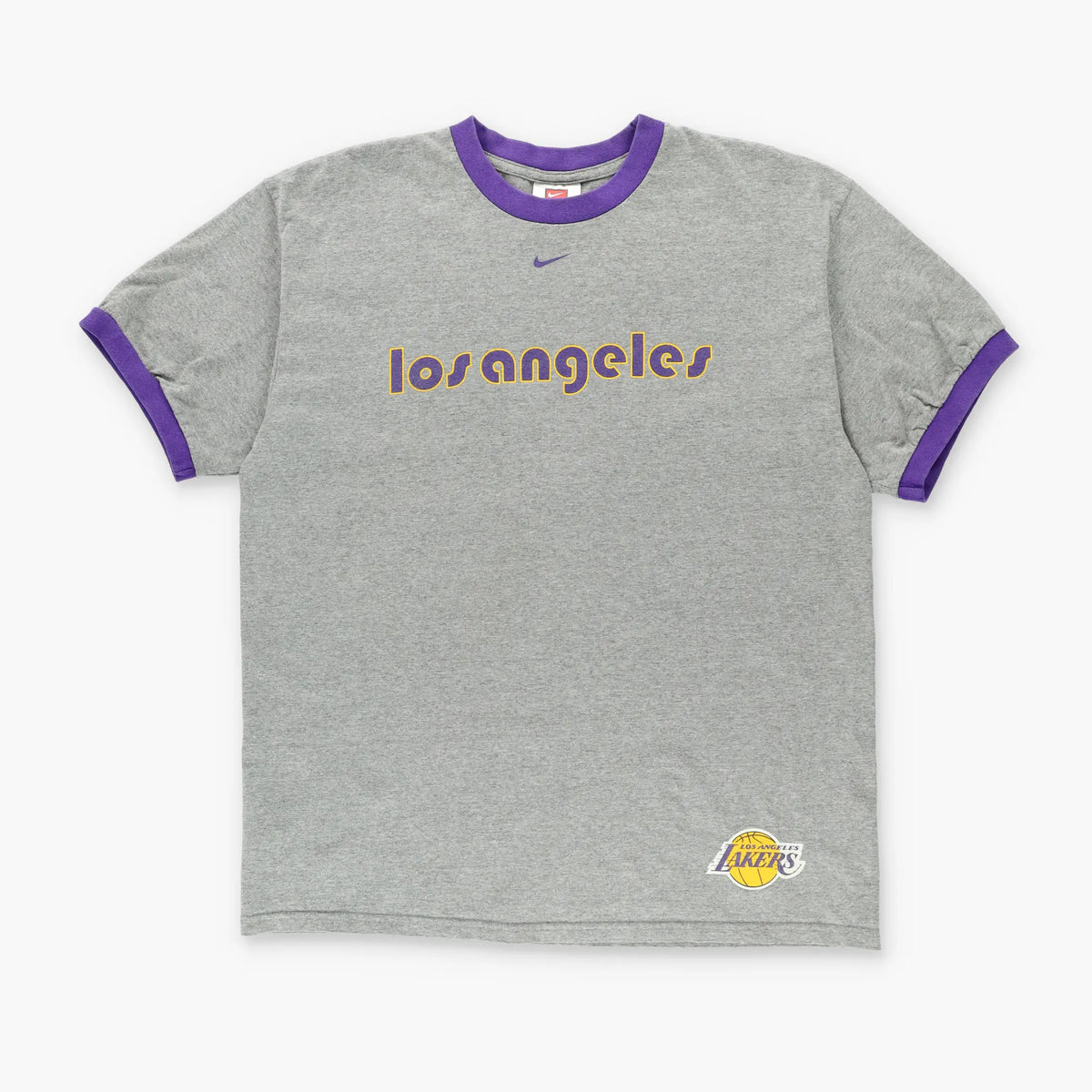 NIKE Purple & Grey Los Angeles Lakers NBA Ringer Tee (L) Vintage Sole Melbourne