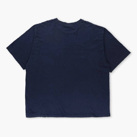 NIKE Navy & White Embroidered Logo T-Shirt Made In Greece (XXL) Vintage Sole Melbourne