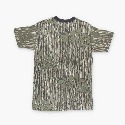 REAL TREE Camo Outdoors Hunting Single Stitch T-Shirt (S)