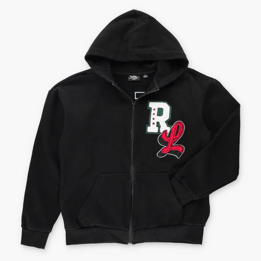 ROLLING LOUD Festival Merch Chenille Spell Out Patch Black Hoodie Sweatshirt (S) Vintage Sole Melbourne