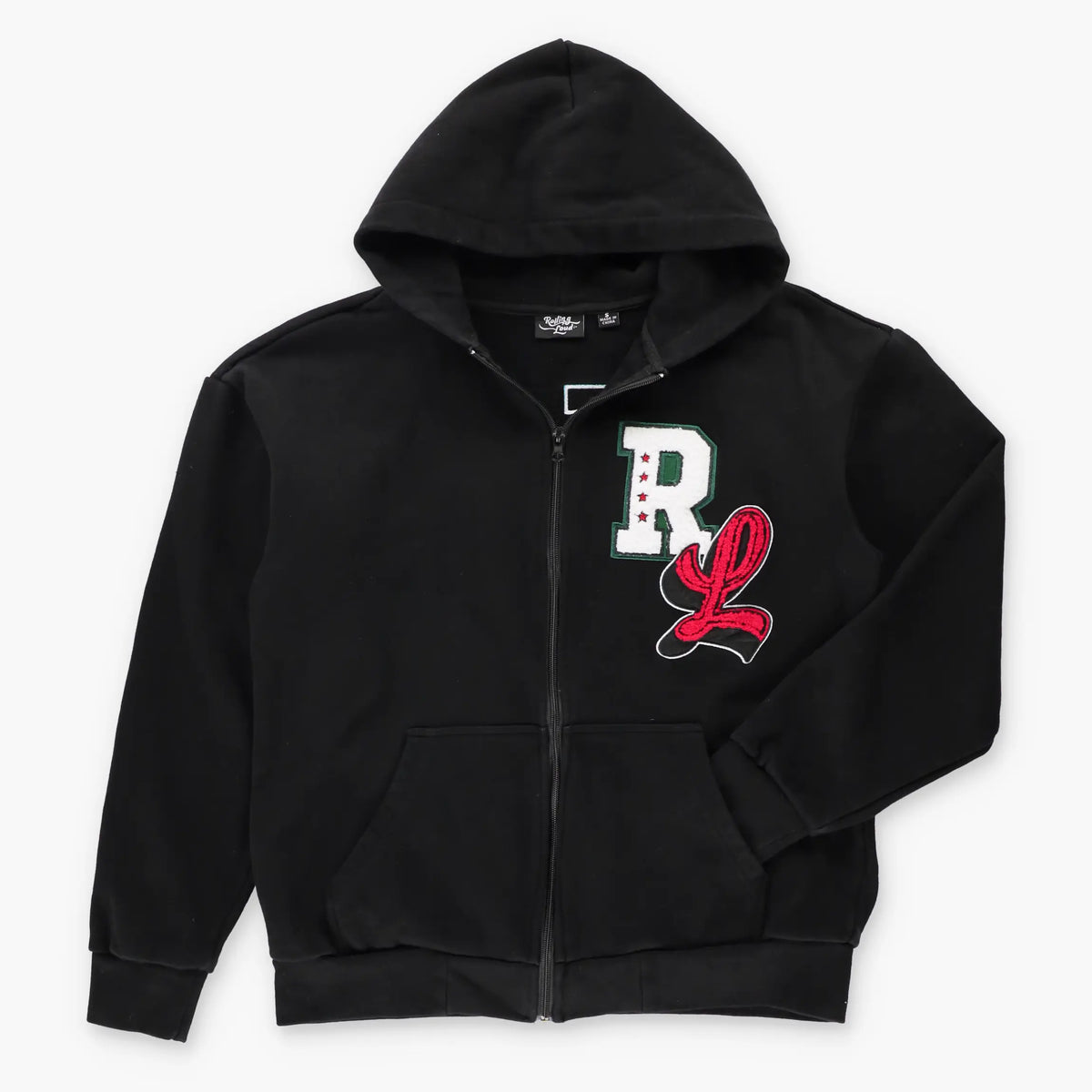 ROLLING LOUD Festival Merch Chenille Spell Out Patch Black Hoodie Sweatshirt (S) Vintage Sole Melbourne