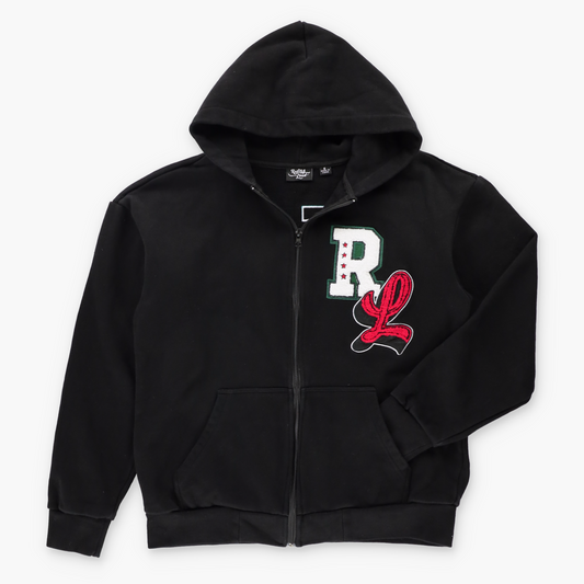 ROLLING LOUD Festival Merch Chenille Spell Out Patch Black Hoodie Sweatshirt (S) Vintage Sole Melbourne