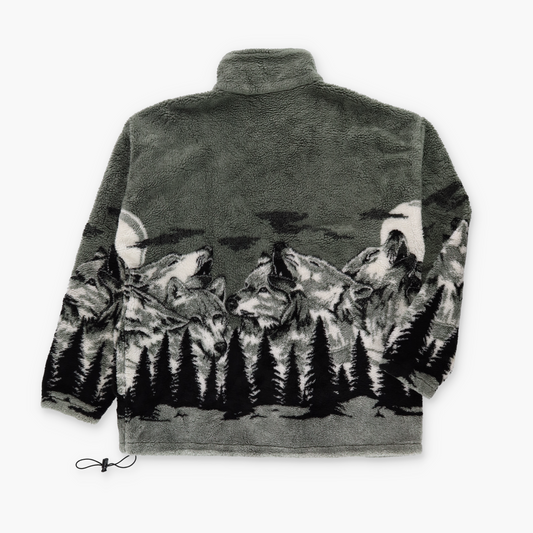 Mountain Wolves USA Made MAZMANIA All Over Fleece Jacket (XL)