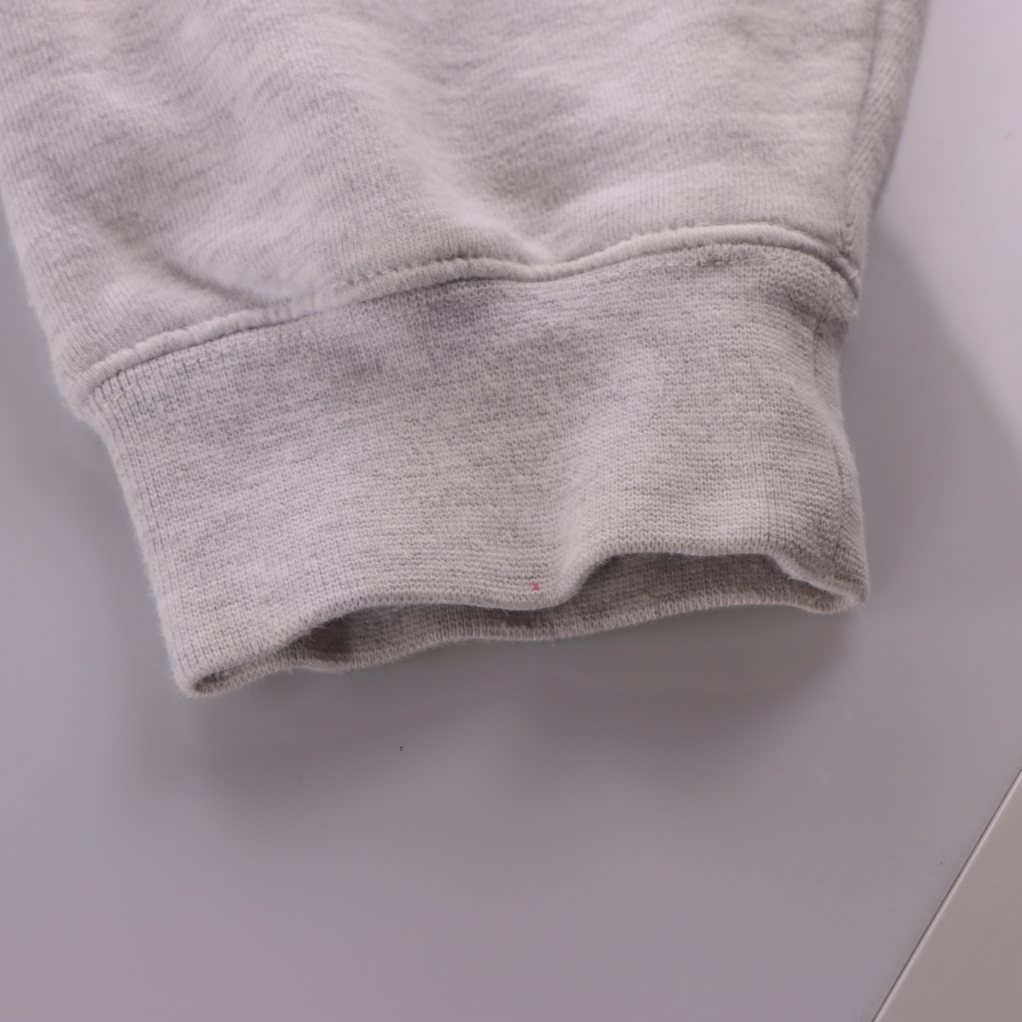STUSSY Light Heather Grey & Blue Embroidered Logo Sweatshirt (L)