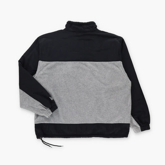Oakland Raiders NFL 1/4 Zip LEE SPORTS Grey & Black Fleece Panel Sweatshirt (L) Vintage Sole Melbourne