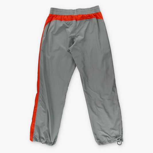 NIKE Embroidered Swoosh Logo Orange & Grey Drawstring Track Pants (M)