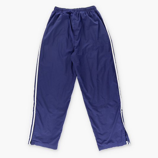 ADIDAS Embroidered Logo Navy & White 3-Stripe Track Pants (L)