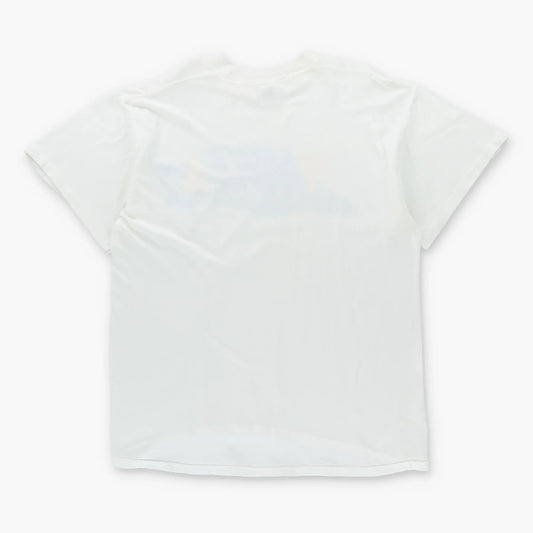 Vintage 90s NIKE Retro Logo Graphic USA Made Single Stitch White T-Shirt (L-XL)