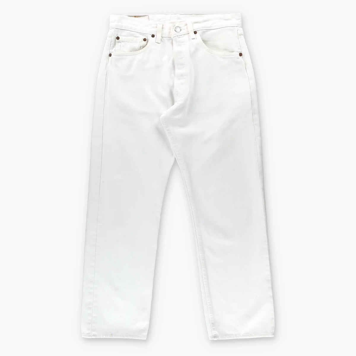 LEVI'S USA Made Button Fly White Denim Jeans (31) Vintage Sole Melbourne