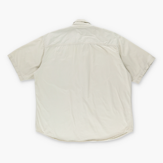 Vintage NASCAR #24 Jeff Gordon Embroidered Dupont Beige Button Up Racing Shirt (XL) Vintage Sole Melbourne
