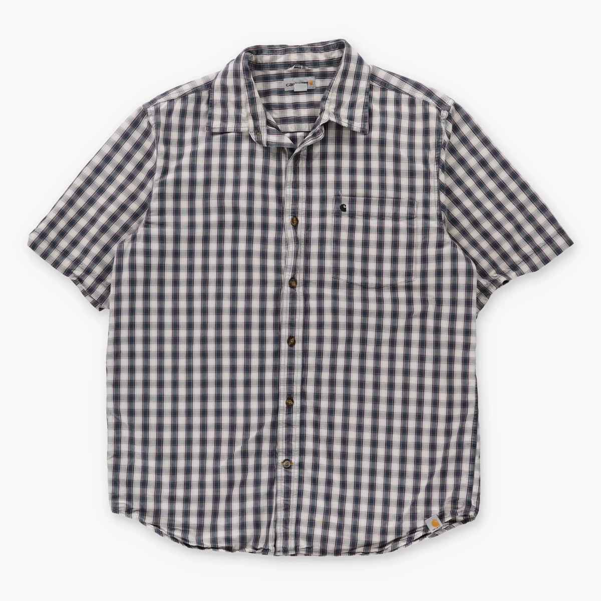 Vintage CARHARTT 'Relaxed Fit' Plaid Embroidered Button Up Shirt (L) Vintage Sole Melbourne