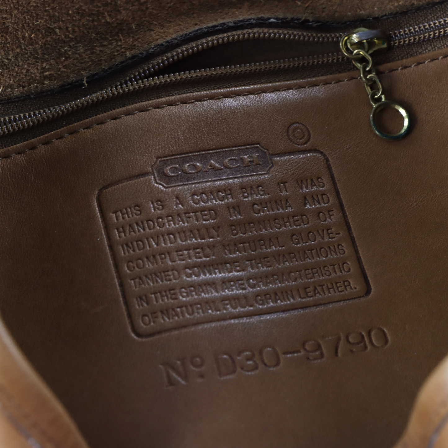 Vintage COACH 'City' 9790 Tan Leather Crossbody Bag