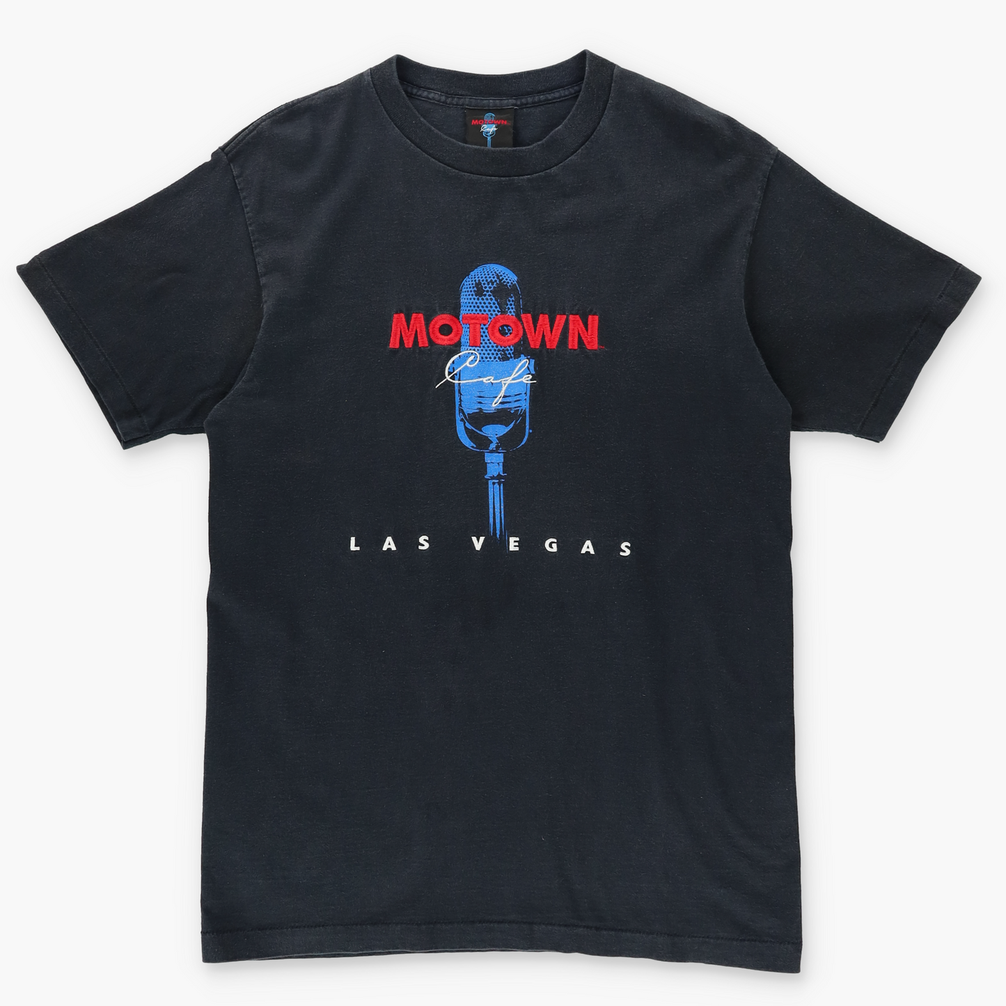MOWTOWN CAFE Microphone Las Vegas Black USA Made Tee (L)