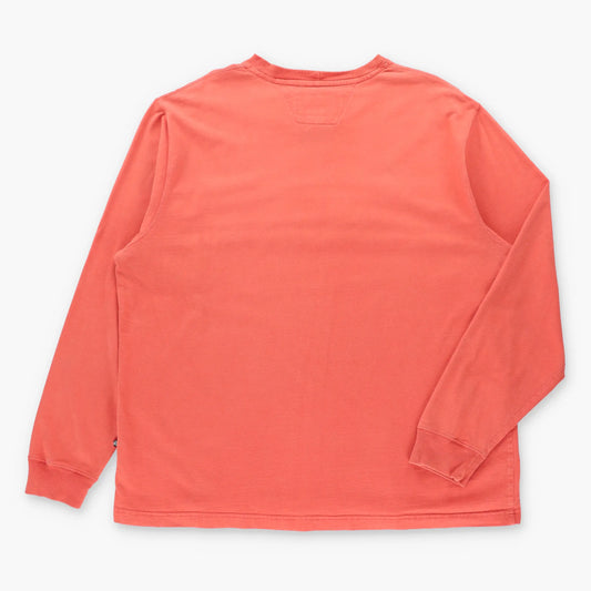 Vintage HARLEY DAVIDSON Embroidered Spell Out Logo Orange Long Sleeve T-Shirt (XXL) ***COCO Vintage Sole Melbourne