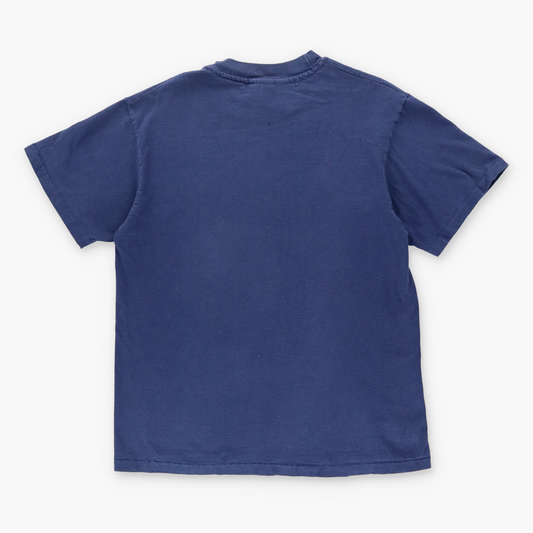 DALLAS COWBOYS Silver Print Helmet NFC Single Stitch Navy Tee (M)