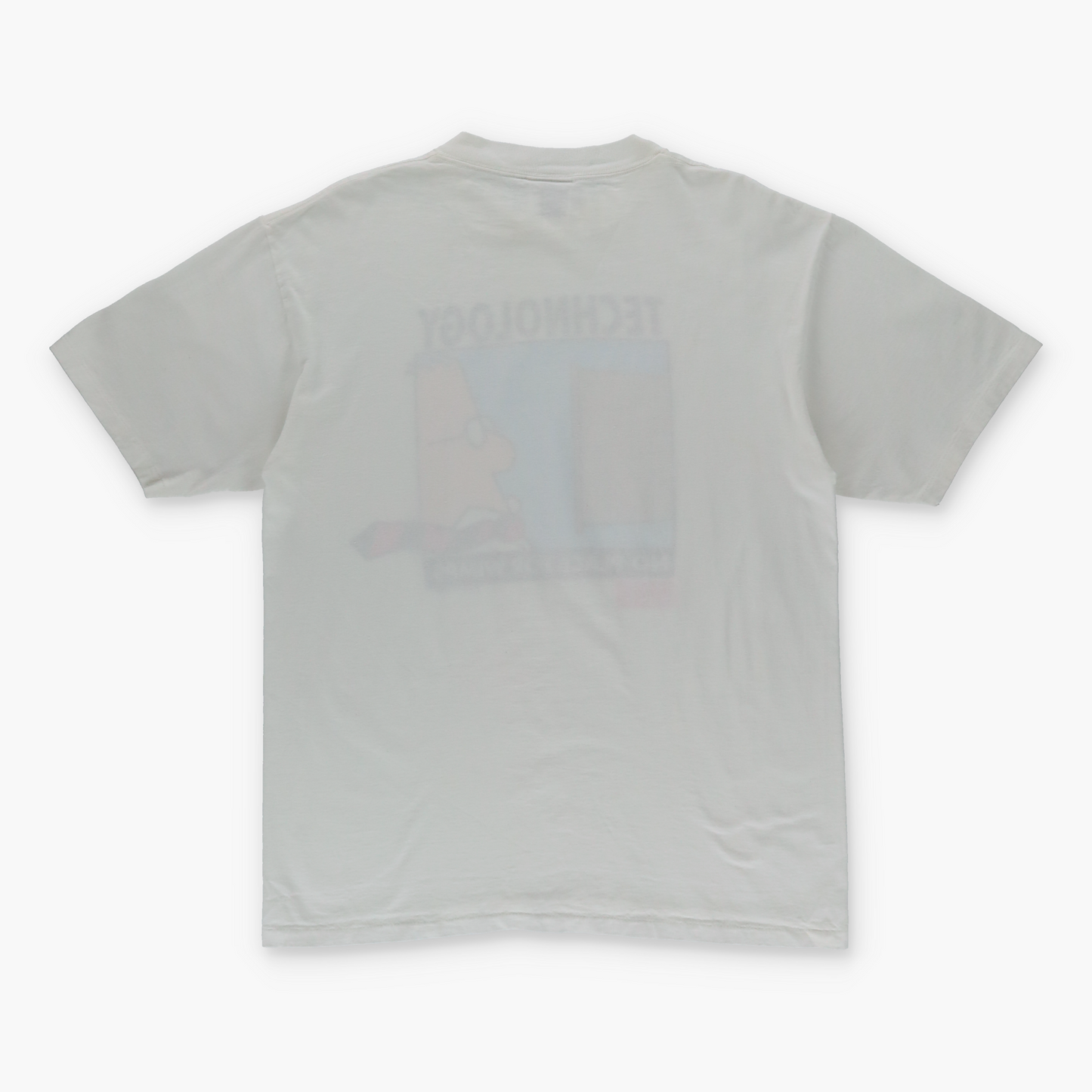 Vintage DILBERT 'Technology, No Place For Whimps' Cartoon Single Stitch T-Shirt (L)