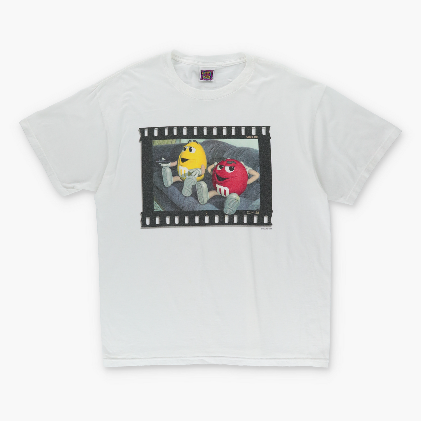 1996 M&M Mars Film Snapshot Candy Promo White Tee (XL)