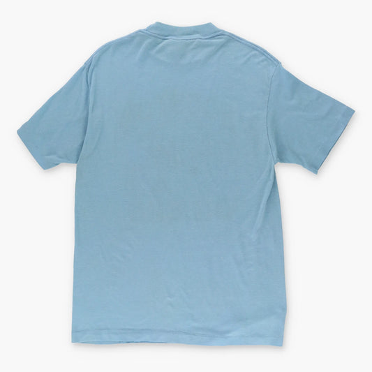 Vintage HOUSTON OILERS NFL Helmet 50/50 Blue & Red Tee (S-M) - Vintage Sole Melbourne