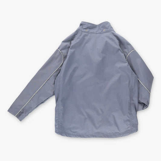 Vintage NIKE Embroidered Swoosh Grey & White Piping Zip Up Jacket (S-M)