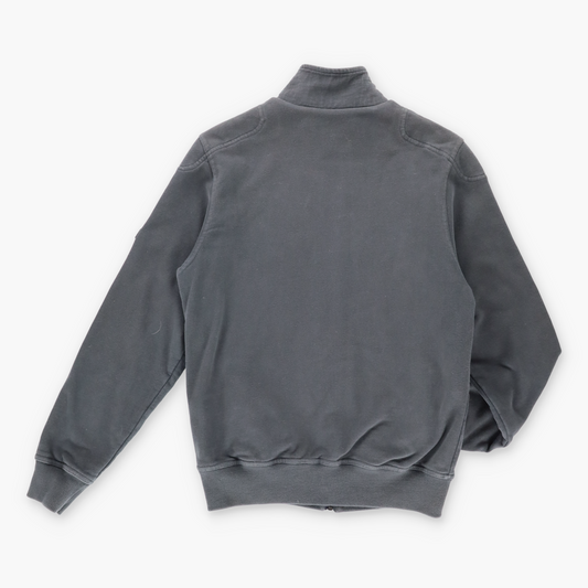 Vintage BARBOUR Grey Zip Up Embroidered Union Jack UK Sweatshirt (M) Vintage Sole Melbourne
