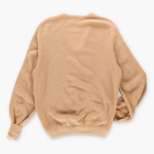Vintage LACOSTE Izod Embroidered Logo Tan Knit Sweater (L)