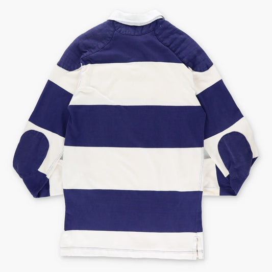 Vintage POLO RALPH LAUREN Stripe USA Made Navy & White Rugby Sweatshirt (L)
