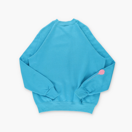 Cross Stitch Rainbow Hot Air Balloons ST JOHN'S BAY Sweatshirt USA Made (Women's L)