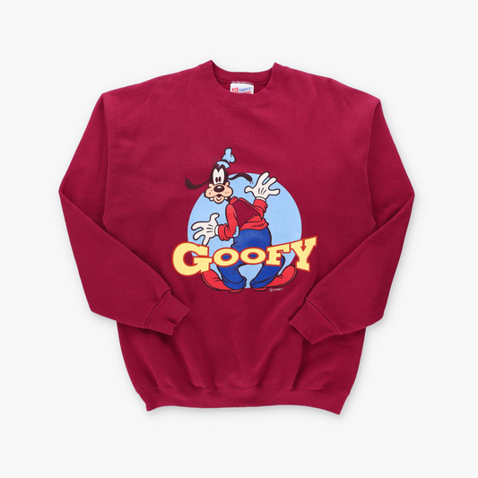 Disney's Goofy HANES Heavyweight USA Made Red Sweatshirt (L TALL)