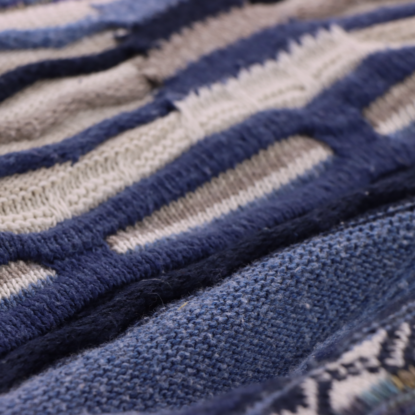 ALFANI Coogi Style Cool Tone Blue Knit Sweater (M)