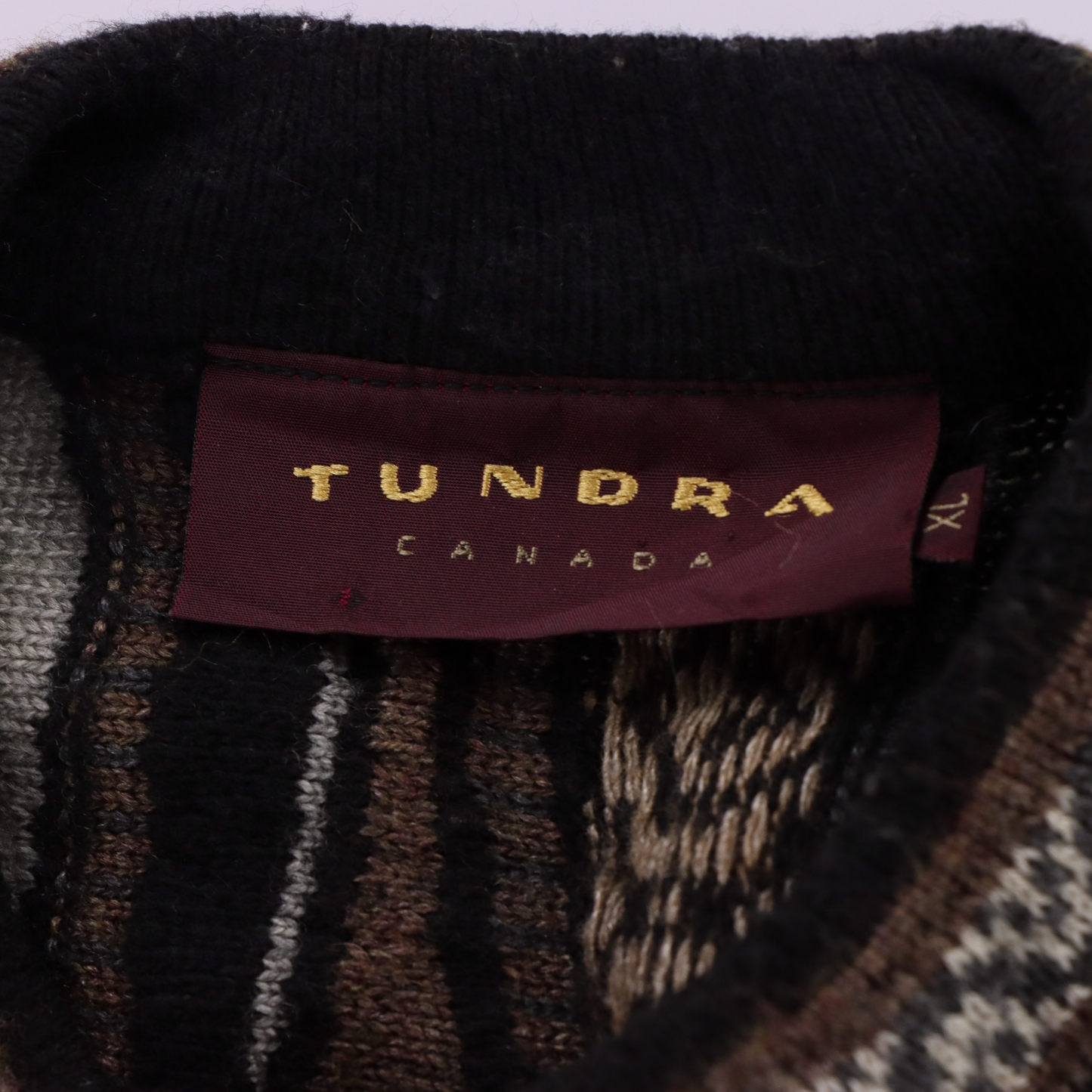 TUNDRA Coogi Style Brown Toned Sweatshirt Knit (XL)
