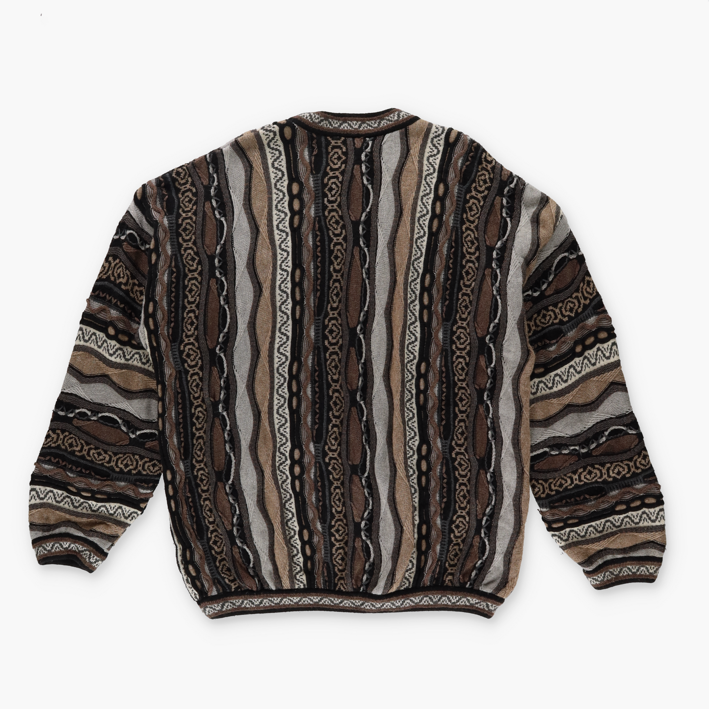 TUNDRA Coogi Style Brown Toned Sweatshirt Knit (XL)
