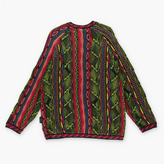 SOUL OF AUSTRALIA Coogi Style Bright Multicoloured Australian Made Knit Sweater (L)