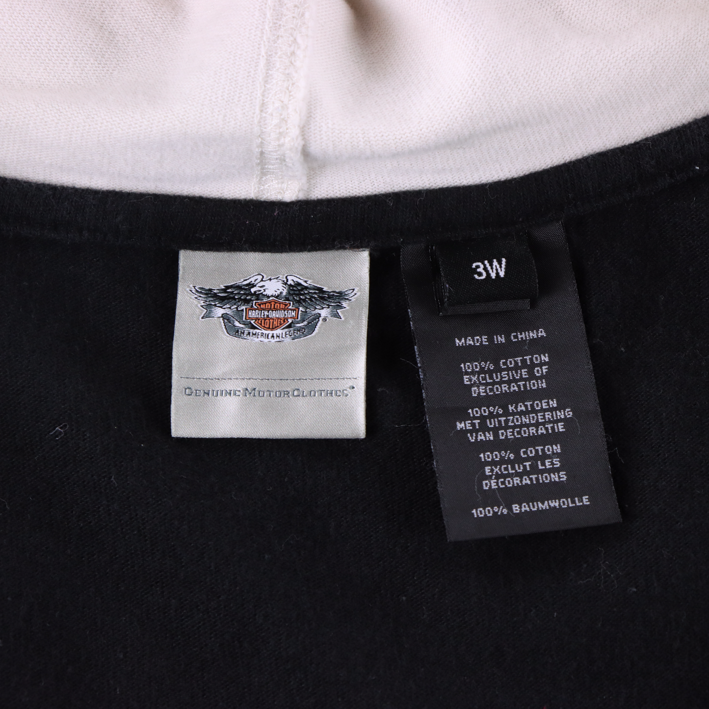HARLEY DAVIDSON "Live To Ride, Ride To Live" Black & Orange Hoodie Sweatshirt (Women's XXL)